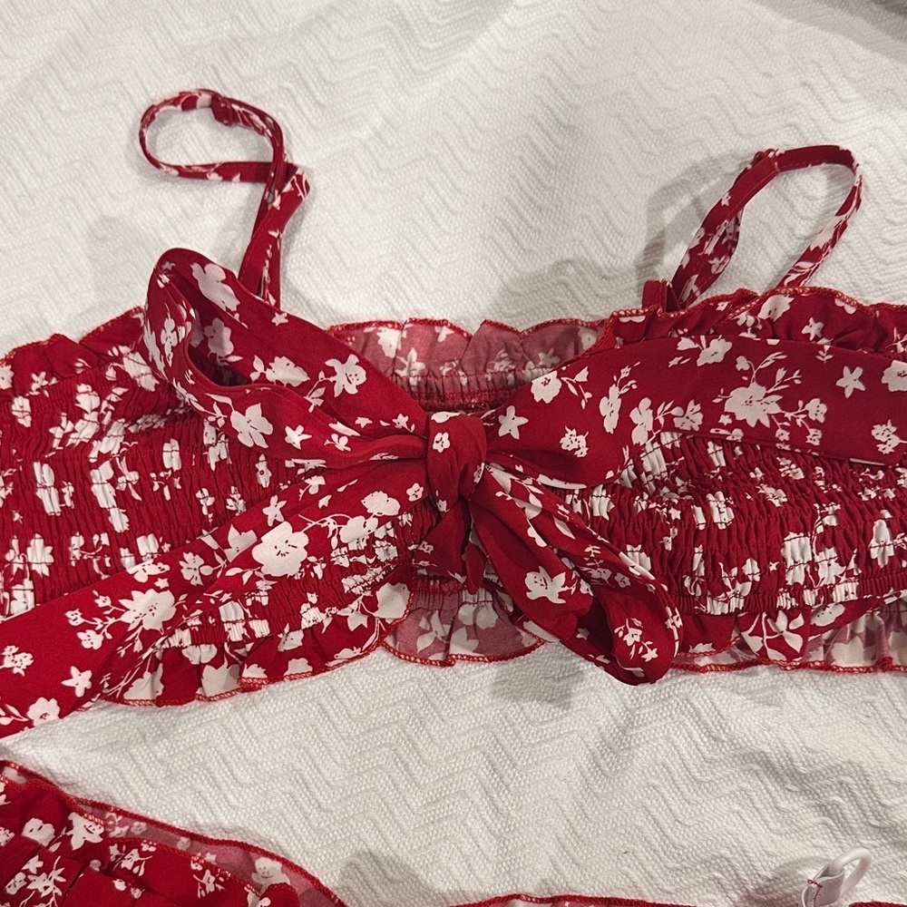 Maternity Floral Red set size small - Picture 4 of 7